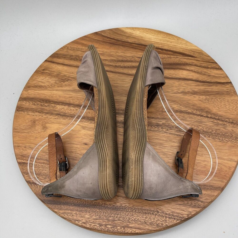 Miz Mooz NYC Sandals Womens 10.5 / 42 Distressed Gray Leather Ankle Strap - Picture 6 of 10